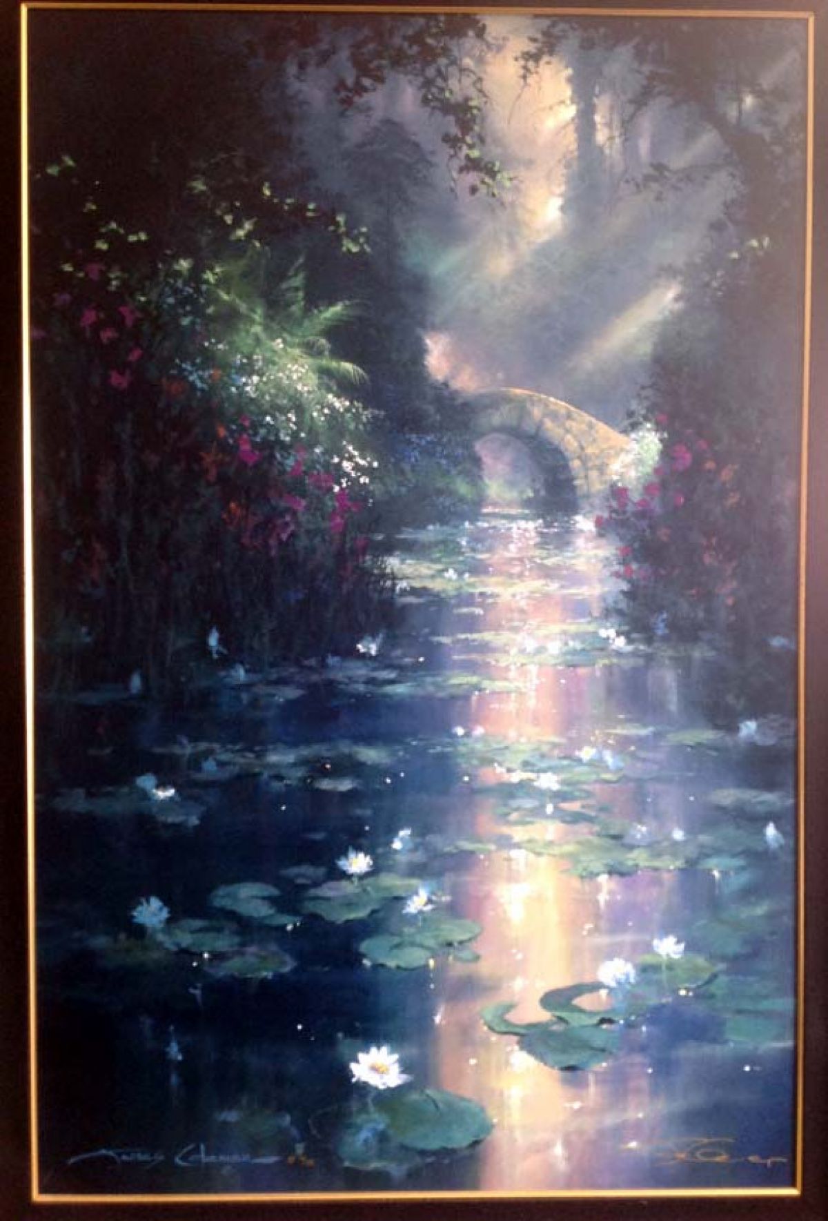 James Coleman - Reflecting Lilies - Limited Edition Giclee on Canvas