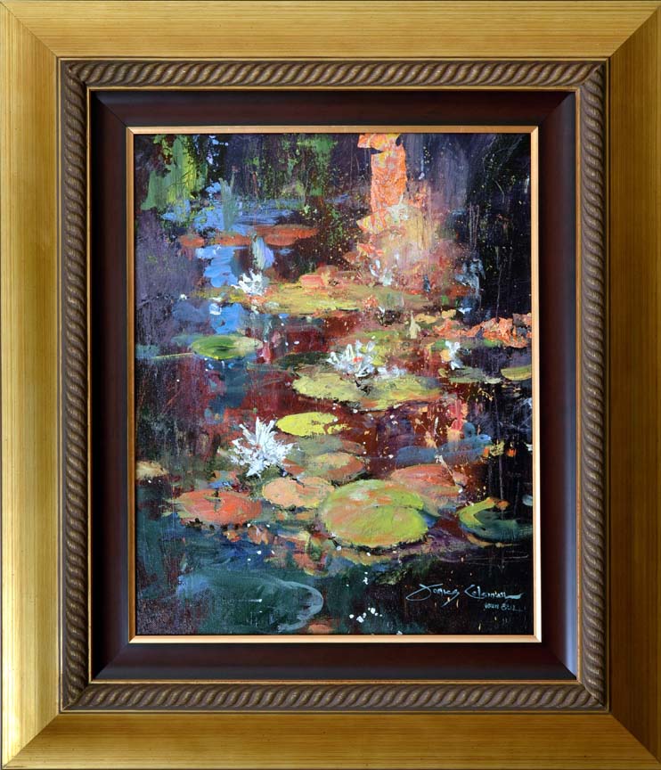 James Coleman - Reflecting Lilies - Original Painting - Oil on Canvas