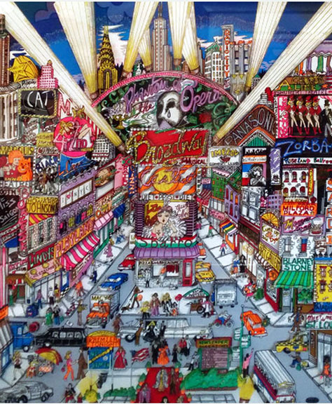 Charles Fazzino - Regards from Broadway - 3-D Limited Edition Serigraph