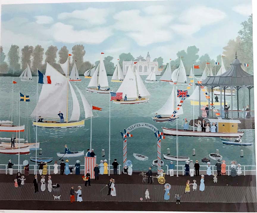 Michel Delacroix - Regates a Enghein - Limited Edition Lithograph