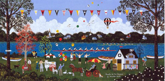 Jane Wooster Scott - Regatta on the Potomac - Limited Edition Lithograph