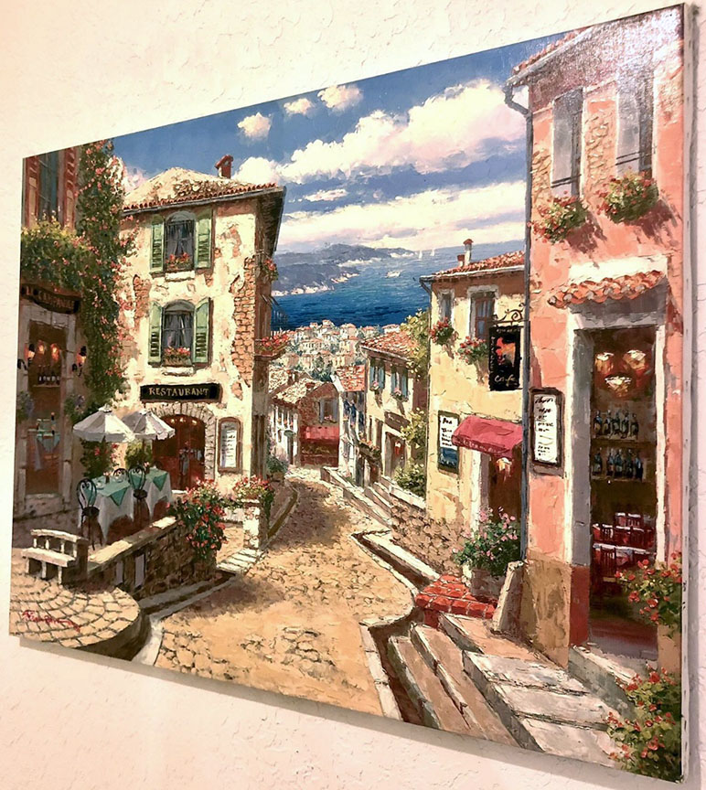 Sam Park - Rendezvous in Nice - Limited Edition Serigraph on Canvas