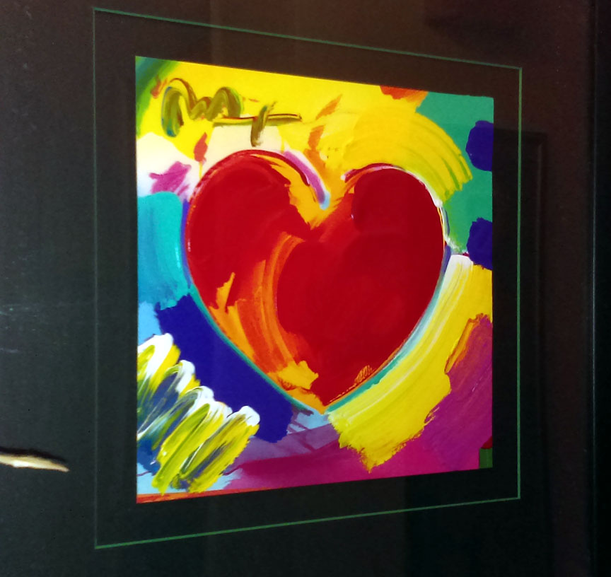 Peter Max - Retro: Heart - Limited Edition Mixed Media