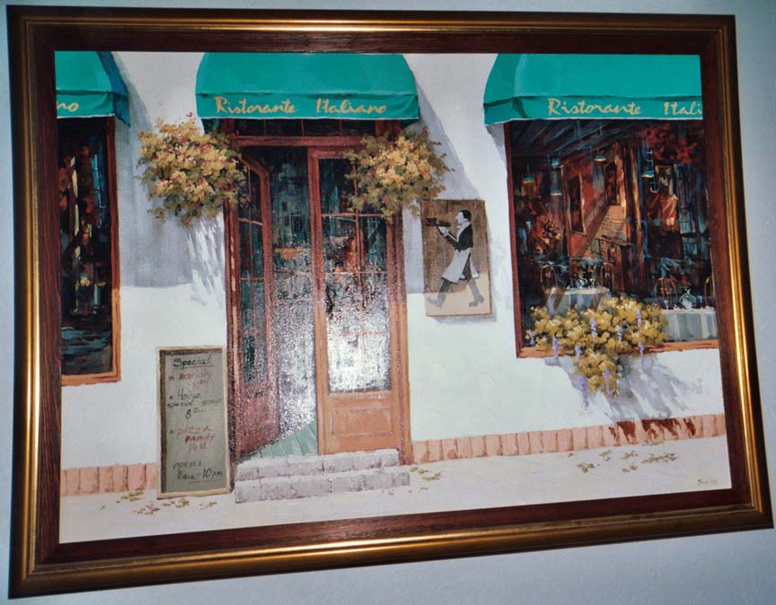 Viktor Shvaiko - Ristorante Italiano - Original Painting - Oil on Canvas