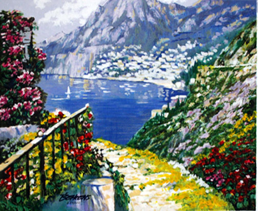 Howard Behrens - Road to Positano - Limited Edition Serigraph