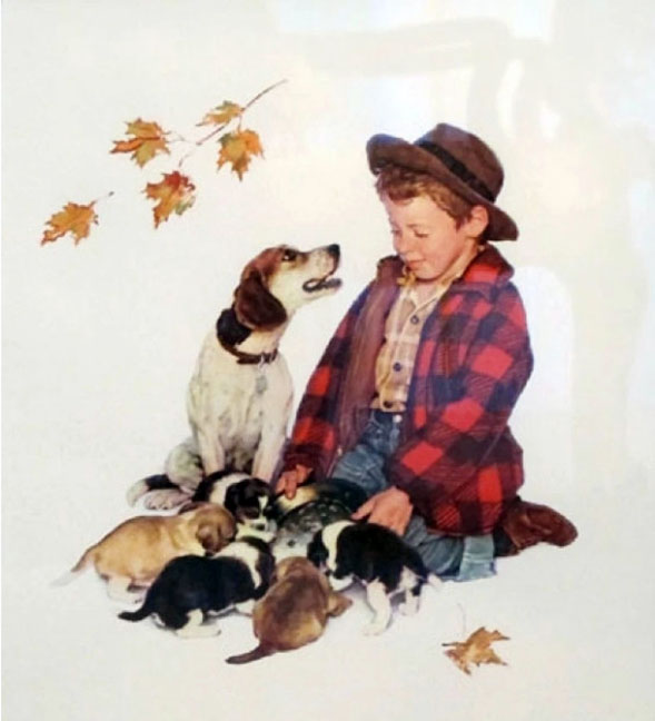 Norman Rockwell - Pride of Parenthood - Fall - Limited Edition Lithograph
