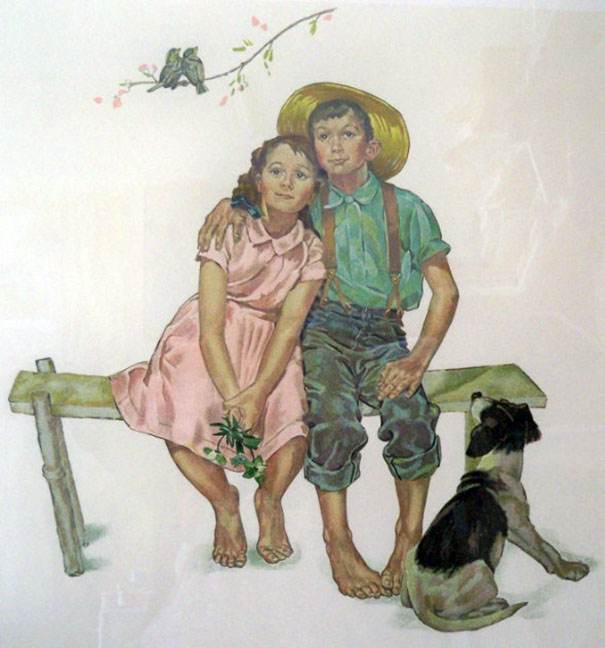 Norman Rockwell - Spring Love - Limited Edition Lithograph