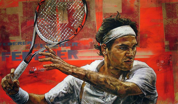 Stephen Holland - Roger Federer - Limited Edition Giclee on Canvas