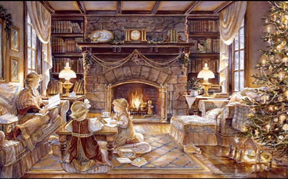 Trisha Romance - Christmas at the Cottage - Limited Edition Lithograph