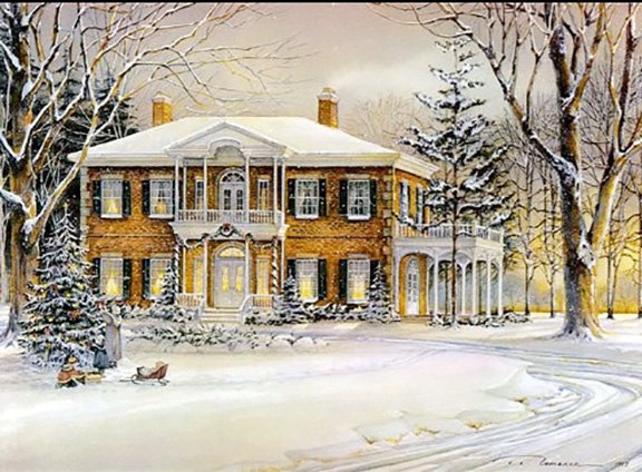 Trisha Romance - White Christmas - Limited Edition Lithograph