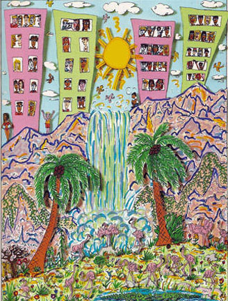 James Rizzi - Room With A View - 3-D Limited Edition Serigraph