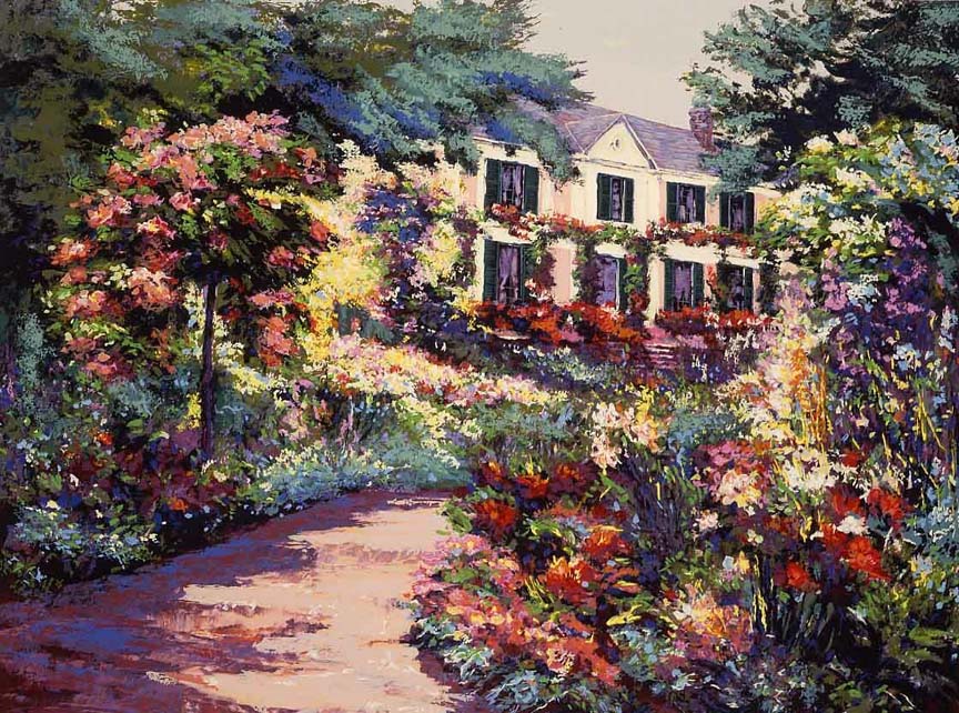 Mark King - Roses At Giverny - Limited Edition Serigraph