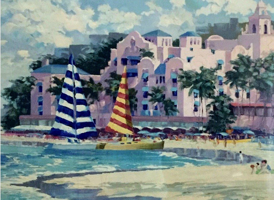 Howard Behrens - Royal Hawaiian - Limited Edition Serigraph