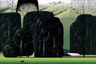 Eyvind Earle - San Luis Obispo - Limited Edition Serigraph