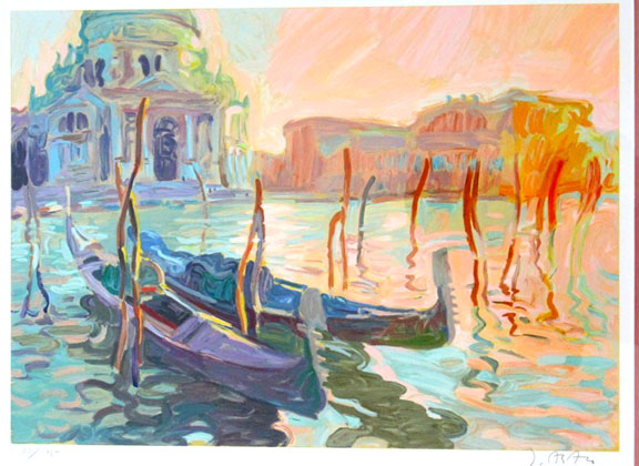 John Asaro - Santa Maria Della Salute - Sunrise - Limited Edition Serigraph