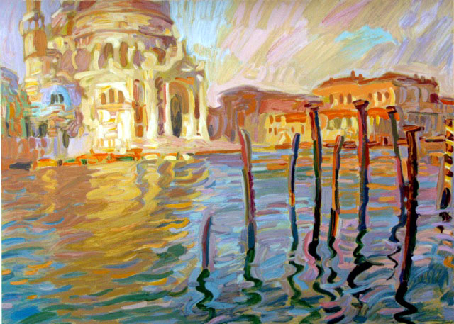 John Asaro - Santa Maria Della Salute - Sunrise - Limited Edition Serigraph