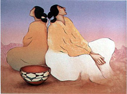 RC Gorman - Santo Domingo (State I) - Limited Edition Lithograph