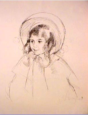 Mary Cassatt - Sara Wearing Her Bonnet and Coat - Limited Edition Lithograph
