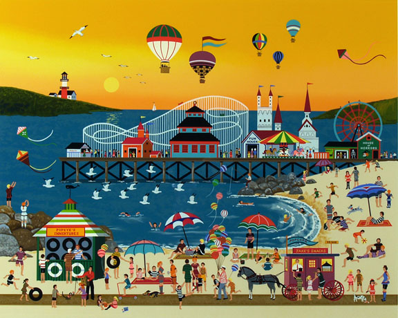 Jane Wooster Scott - Seashore Shenanigans - Limited Edition Serigraph