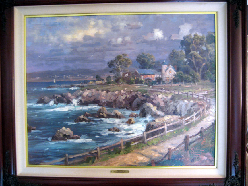 Thomas Kinkade - Seaside Village - Limited Edition Offset Lithograph on Canvas