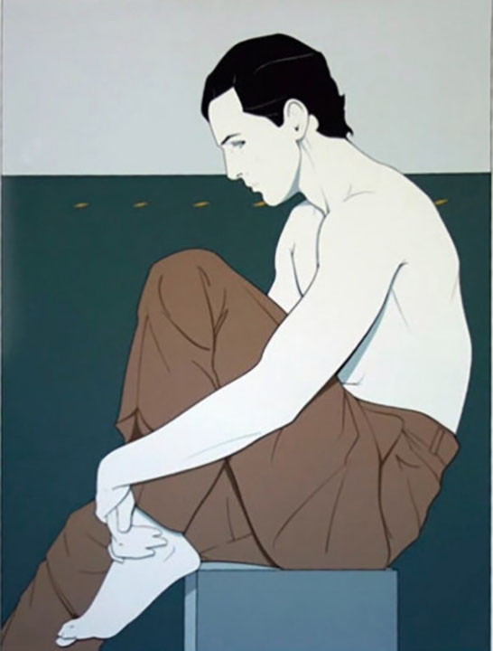 Patrick Nagel - Seated Man - Limited Edition Serigraph