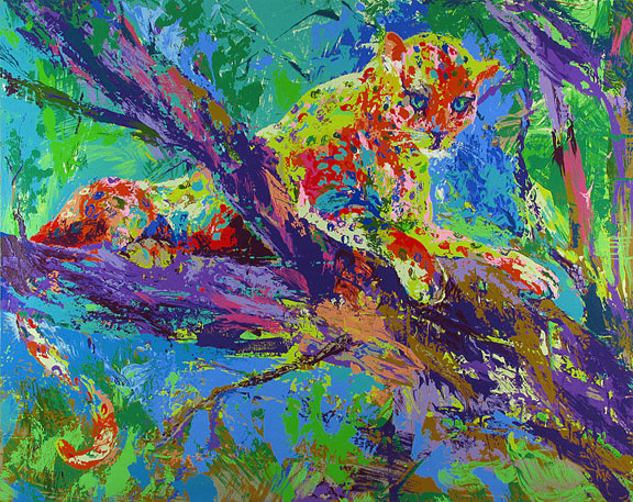 Leroy Neiman - Serengeti Leopard - Limited Edition Serigraph