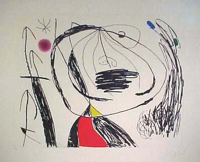 Joan Miro - Serie Mallorca Plate #6 - Limited Edition Etching / Aquatint