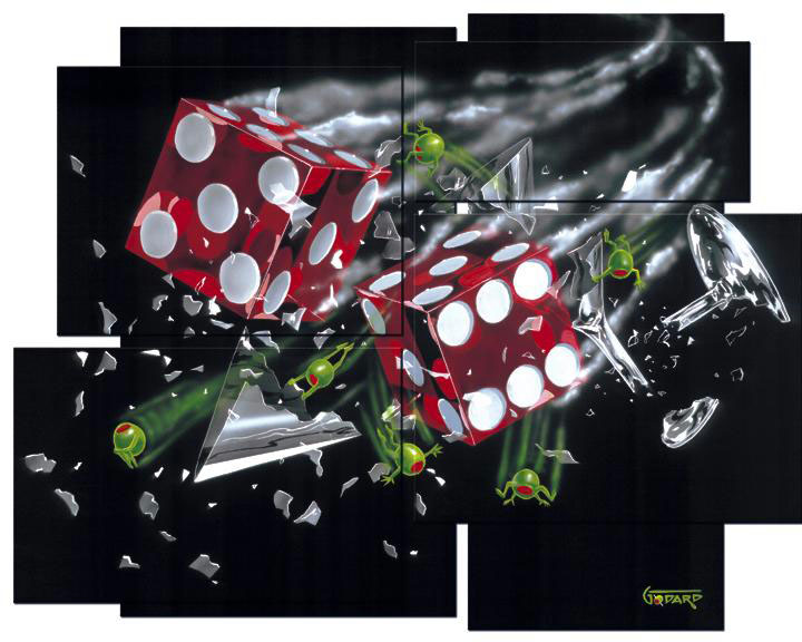 Michael Godard - Shattered Roll - Mosaic - Limited Edition Giclee on Canvas