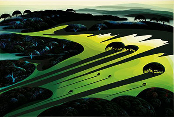 Eyvind Earle - Silent Meadow - Limited Edition Serigraph