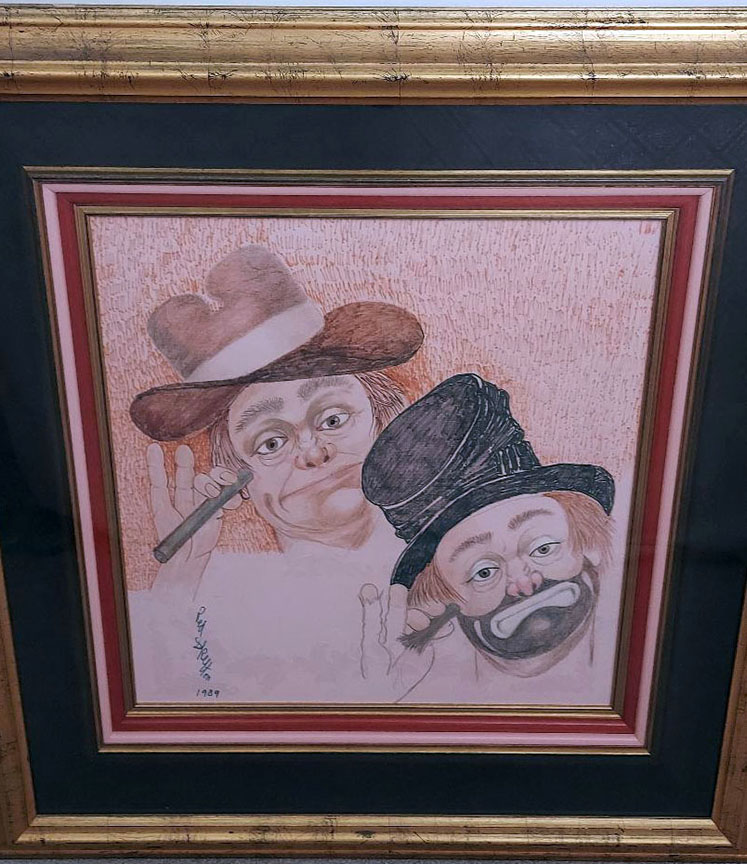 Red Skelton - In His Own Image - Original Painting - Pencil Drawing 