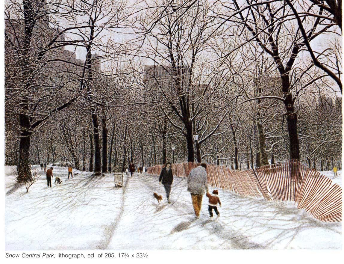 Harold Altman - Snow Central Park - Limited Edition Lithograph