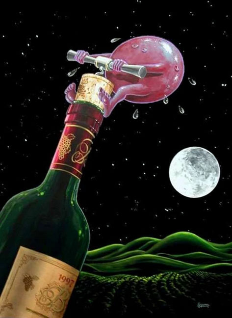 Michael Godard - Something to Wine About - Limited Edition Giclee on Canvas