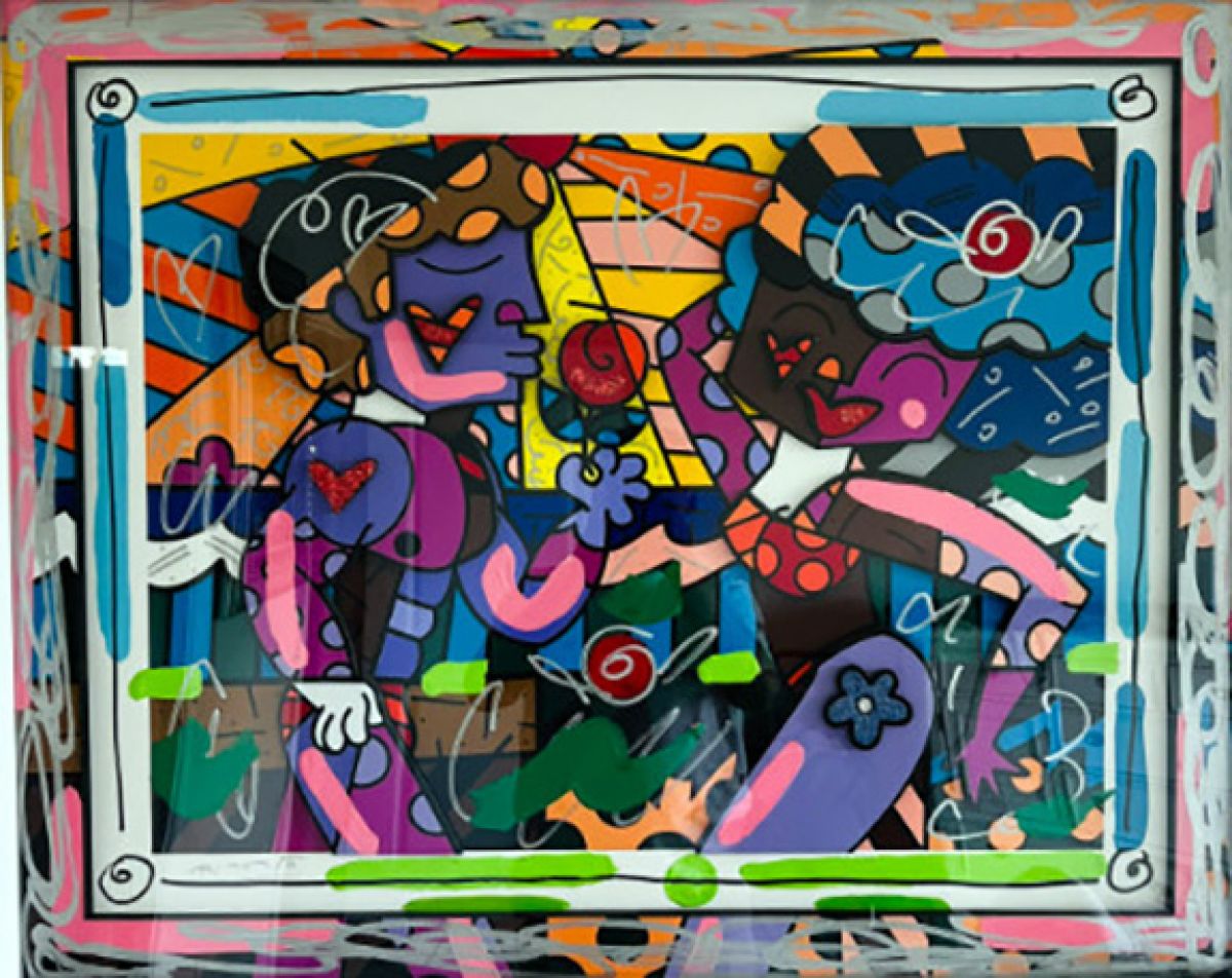 Romero Britto - South Beach Couple XLIX - Limited Edition Sculptograph