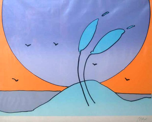 Peter Max - Space Flowers II - Limited Edition Serigraph