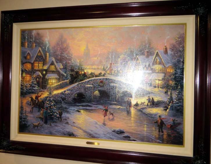 Thomas Kinkade - Spirit Of Christmas - Limited Edition Offset Lithograph on Canvas