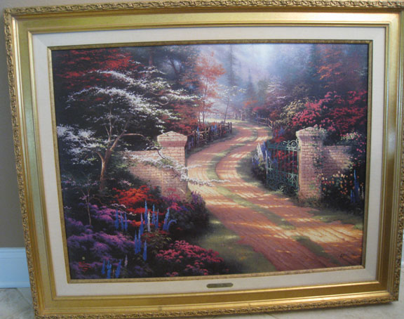 Thomas Kinkade - Spring Gate - Limited Edition Offset Lithograph on Canvas