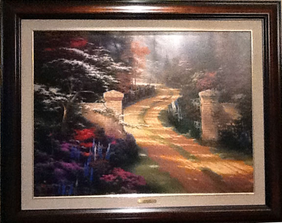 Thomas Kinkade - Spring Gate - Limited Edition Offset Lithograph on Canvas