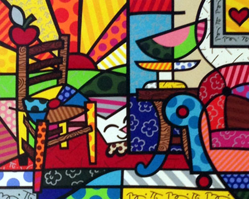 Romero Britto - Squeak Van Britto - Limited Edition Serigraph