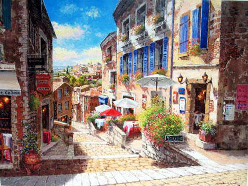 Sam Park - St. Emilion - Limited Edition Serigraph on Canvas