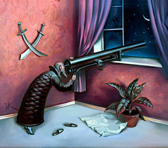Vladimir Kush - Star Target - Limited Edition Giclee on Canvas