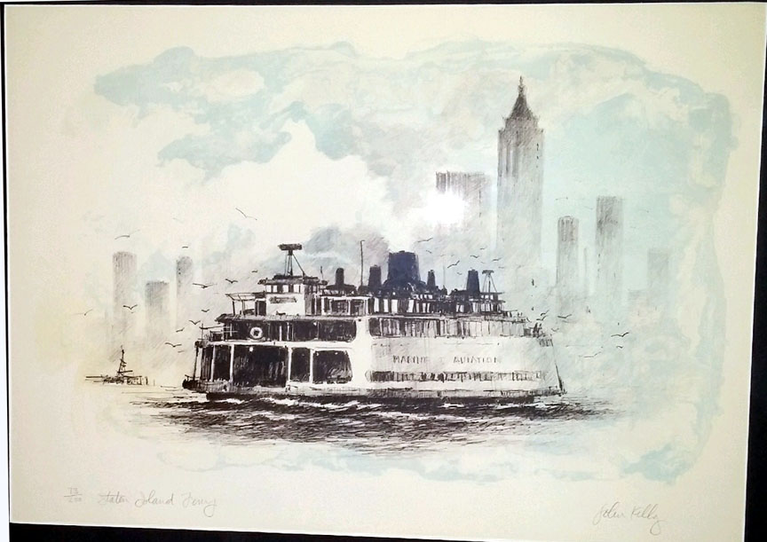 John Kelly - Staten Island Ferry - Limited Edition Lithograph