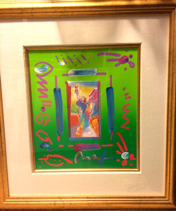 Peter Max - Statue Of Liberty Collage - Original Mixed Media / Acrylic / Collage on Paper