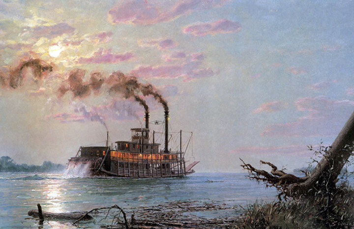 John Stobart - Night Run To Friar's Point - Limited Edition Lithograph