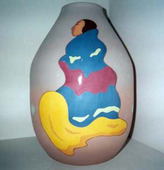 RC Gorman - Storyteller - Limited Edition Hand Cast Ceramic Vase