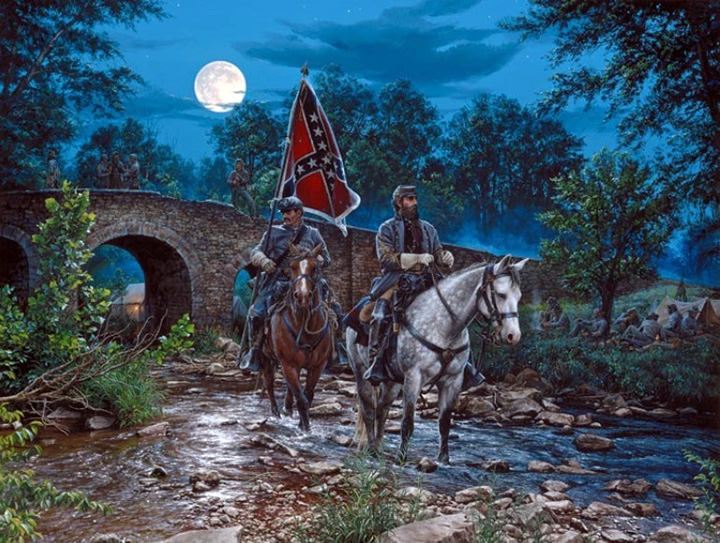 John Paul Strain - Gettysburg Moon - Limited Edition Lithograph