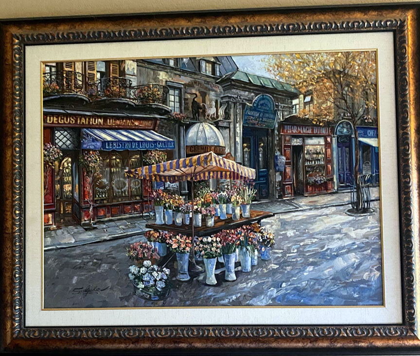 Vadik Suljakov - Le Bistro de Louis - Original Painting - Oil on Canvas