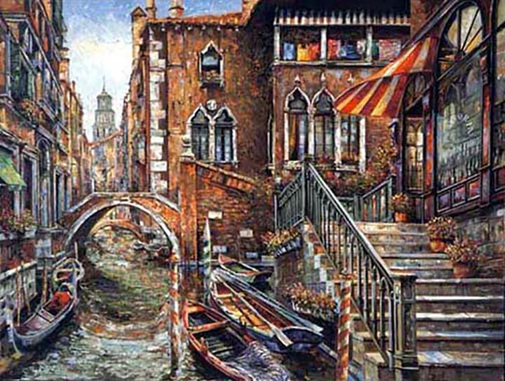Vadik Suljakov - Steps to Venice - Limited Edition Giclee on Canvas