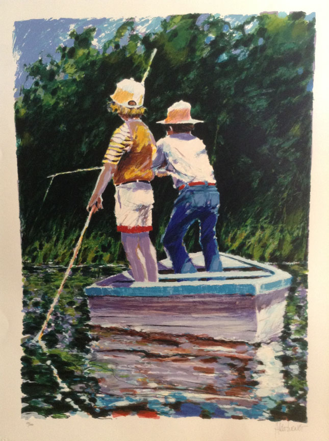 Aldo Luongo - Summer Fishing - Limited Edition Serigraph