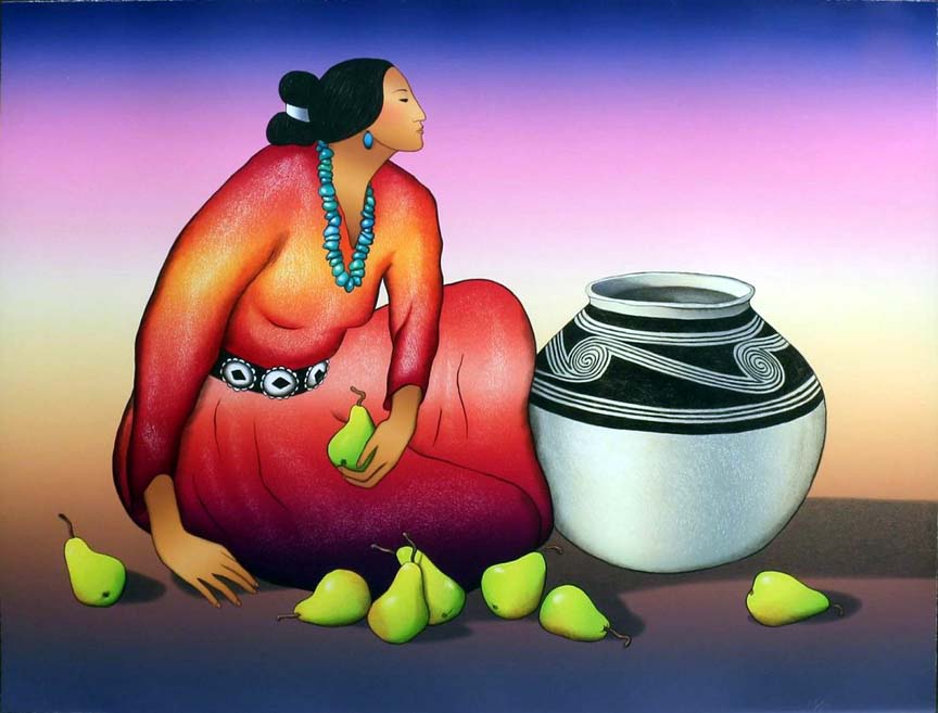 RC Gorman - Sunset Woman - Limited Edition Lithograph