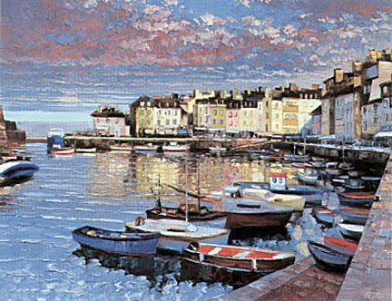 Howard Behrens - Sunset at Le Palais - Limited Edition Serigraph